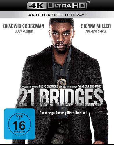 Постер к фильму 21 мост / 21 Bridges (2019) UHD BDRemux 2160p от селезень | 4K | HDR | D, A | iTunes
